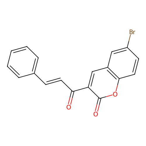 6-bromo-3-[(2E)-3-phenylprop-2-enoyl]-2H-chromen-2-one structure