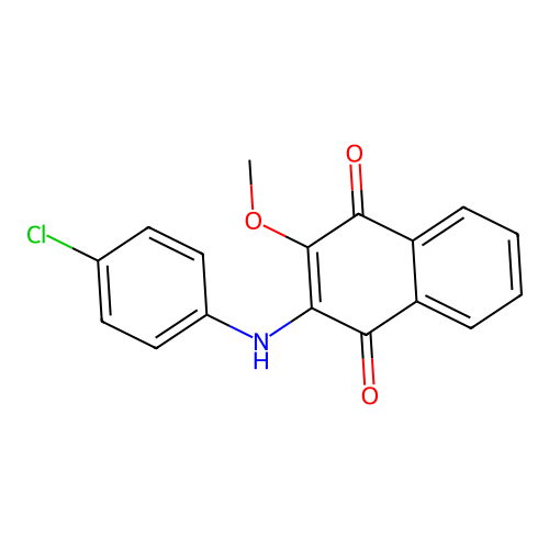 2-((4-Chlorophenyl)amino)-3-methoxynaphthalene-1,4-dione structure