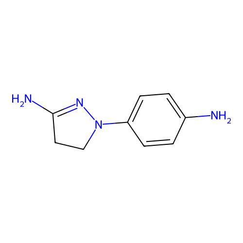 3-Amino-1-(p-aminophenyl)-2-pyrazoline structure