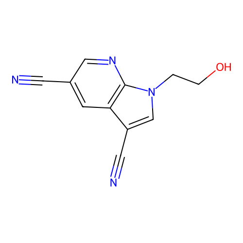 1-(2-Hydroxyethyl)-1H-pyrrolo[2,3-b]pyridine-3,5-dicarbonitrile structure