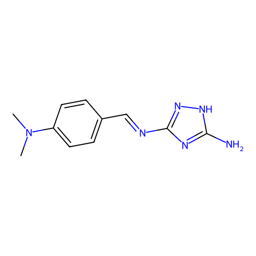 N-(3-amino-1H-1,2,4-triazol-5-yl)-N-[4-(dimethylamino)benzylidene]amine structure