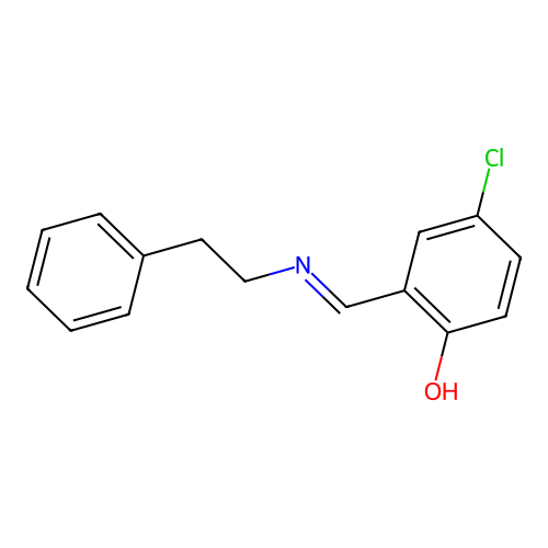 4-Chloro-2-{[(2-phenylethyl)imino]methyl}phenol structure