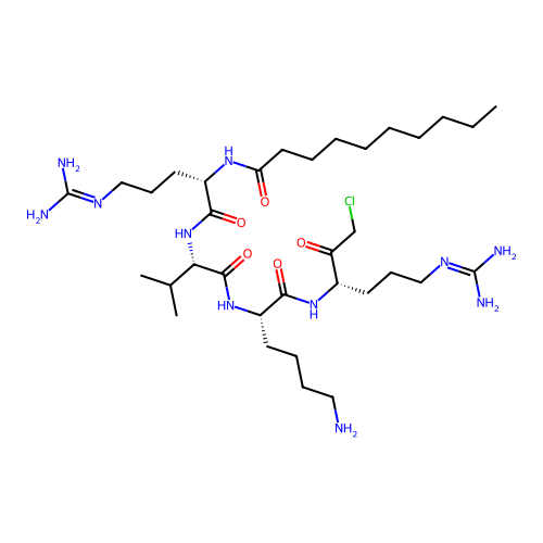 decanoyl-RVKR-chloromethylketone structure