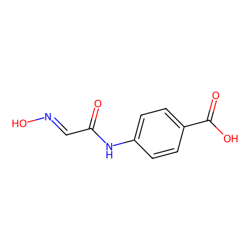 4-(2-(N-hydroxyimino)acetamido)benzoic acid structure