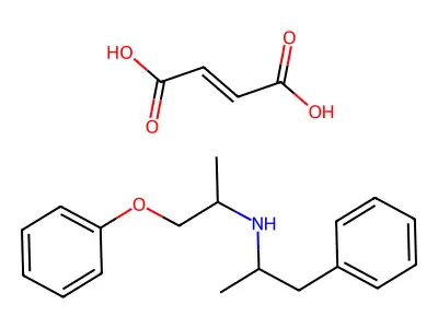 but-2-enedioic acid;N-(1-phenoxypropan-2-yl)-1-phenylpropan-2-amine structure