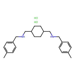 1,4-Cyclohexanebis(methylamine), N,N'-bis(4-methylbenzyl)-, dihydrochloride structure