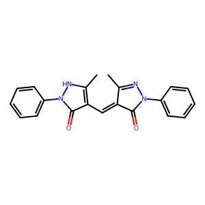 4-[(1,5-DIHYDRO-3-METHYL-5-OXO-1-PHENYL-4H-PYRAZOL-4-YLIDENE)METHYL]-1,2-DIHYDRO-5-METHYL-2-PHENYL-3H-PYRAZOL-3-ONE structure
