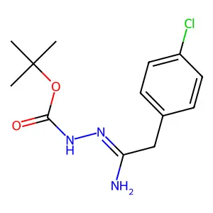 tert-butyl N-[[1-amino-2-(4-chlorophenyl)ethylidene]amino]carbamate structure