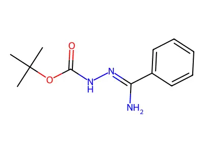 tert-butyl N-[[amino(phenyl)methylidene]amino]carbamate structure
