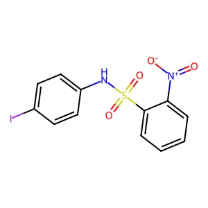 N-(4-iodophenyl)-2-nitrobenzenesulfonamide structure