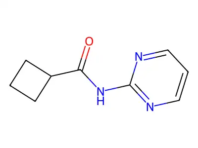 N-(pyrimidin-2-yl)cyclobutanecarboxamide structure