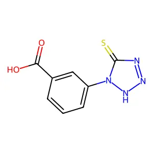 3-(5-sulfanylidene-2H-tetrazol-1-yl)benzoic Acid structure