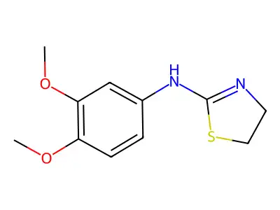 N-(3,4-dimethoxyphenyl)-4,5-dihydro-1,3-thiazol-2-amine structure
