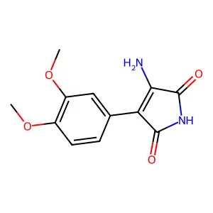 3-amino-4-(3,4-dimethoxyphenyl)-1H-pyrrole-2,5-dione structure