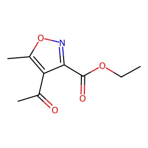 3-Isoxazolecarboxylic acid, 4-acetyl-5-methyl-, ethyl ester structure