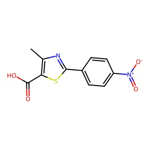 4-Methyl-2-(4-nitrophenyl)thiazole-5-carboxylic acid structure