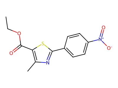 Ethyl 4-methyl-2-(4-nitrophenyl)thiazole-5-carboxylate structure