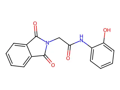 2-(1,3-dioxoisoindol-2-yl)-N-(2-hydroxyphenyl)acetamide structure