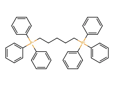 Triphenyl(5-triphenylphosphaniumylpentyl)phosphonium structure