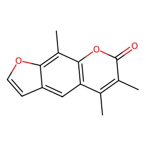 7H-Furo(3,2-g)(1)benzopyran-7-one, 5,6,9-trimethyl- structure