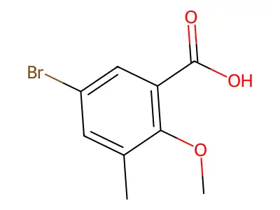 5-Bromo-2-methoxy-3-methylbenzoic acid structure