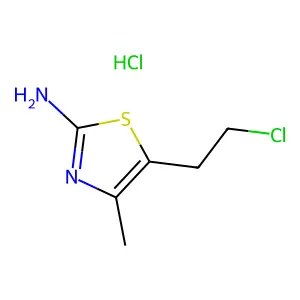 Thiazole, 2-amino-5-(2-chloroethyl)-4-methyl-, monohydrochloride structure