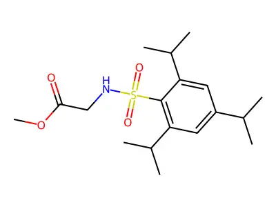 N-[[2,4,6-Tris(1-methylethyl)phenyl]sulfonyl]glycine methyl ester structure