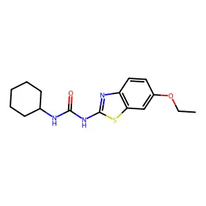 1-Cyclohexyl-3-(6-ethoxy-1,3-benzothiazol-2-yl)urea structure