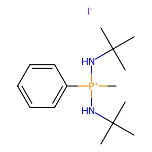 Bis(tert-butylamino)methylphenylphosphonium iodide structure