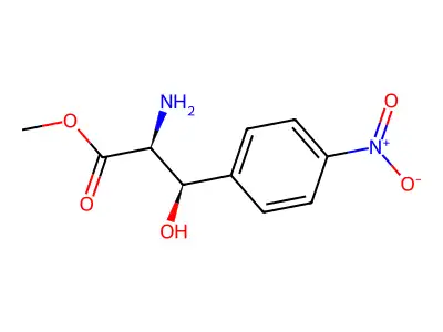 Methyl threo-beta-hydroxy-4-nitro-3-phenyl-DL-alaninate structure