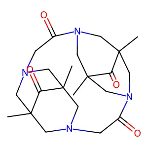 1,8,10,17-tetramethyl-3,6,12,15-tetraazapentacyclo[13.3.1.1~3,17~.1~6,10~.1~8,12~]docosane-4,9,14,18-tetrone structure