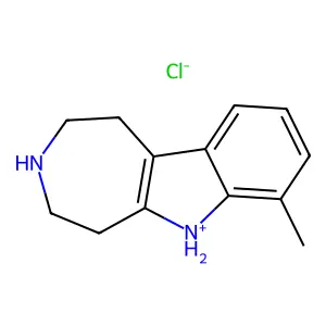 Azepino(4,5-b)indole, 1,2,3,4,5,6-hexahydro-7-methyl-, monohydrochloride structure