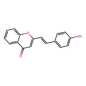4H-1-Benzopyran-4-one, 2-[2-(4-hydroxyphenyl)ethenyl]- structure