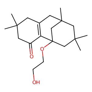 1-(2-hydroxyethoxy)-5,5,9,11,11-pentamethyltricyclo[7.3.1.02,7]tridec-2(7)-en-3-one structure