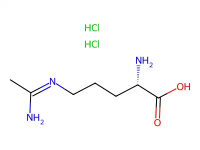 L-Ornithine, N5-(1-iminoethyl)-, monohydrochloride structure