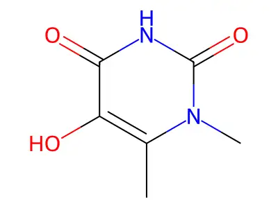 2,4(1H,3H)-Pyrimidinedione, 1,6-dimethyl-5-hydroxy- structure