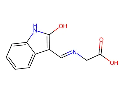 N-((2,3-Dihydro-2H-indol-3-ylene)methyl)glycine (E)- structure