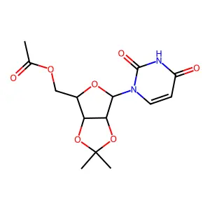 2',3'-O-(异丙亚基)尿苷5'-乙酸酯 structure