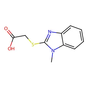 2-[(1-methyl-1H-1,3-benzodiazol-2-yl)sulfanyl]acetic acid structure
