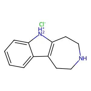 Azepino(4,5-b)indole, 1,2,3,4,5,6-hexahydro-, hydrochloride (1:1) structure
