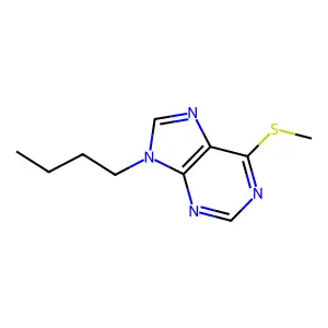 9-Butyl-6-(methylthio)-9H-purine structure