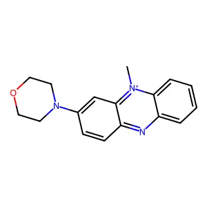 5-Methyl-3-(morpholin-4-yl)phenazin-5-ium structure