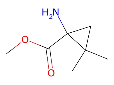 Methyl 1-amino-2,2-dimethylcyclopropane-1-carboxylate structure