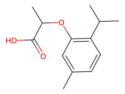 2-(5-Methyl-2-(propan-2-yl)phenoxy)propanoic acid structure