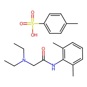 Lidocaine tosylate structure