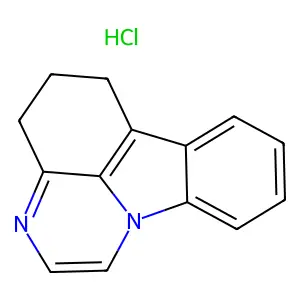 4H-Pyrazino(3,2,1-jk)carbazole, 5,6-dihydro-, monohydrochloride structure