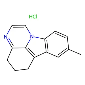 4H-Pyrazino(3,2,1-jk)carbazole, 5,6-dihydro-8-methyl-, monohydrochloride structure