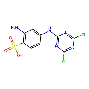 2-amino-4-[(4,6-dichloro-1,3,5-triazin-2-yl)amino]benzenesulfonic Acid structure
