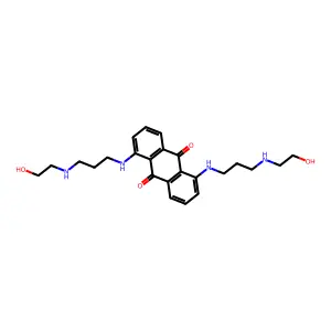 1,5-Bis[3-(2-hydroxyethylamino)propylamino]anthracene-9,10-dione structure