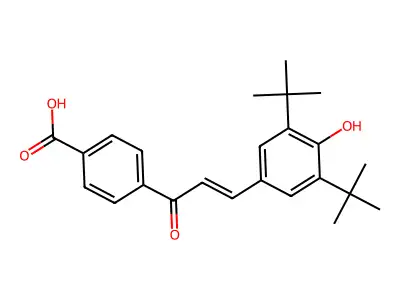 4-[3-(3,5-Ditert-butyl-4-hydroxyphenyl)prop-2-enoyl]benzoic acid structure